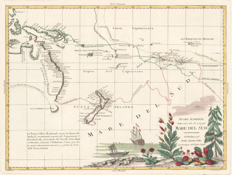 Antonio Zatta, 1776 — Cook’s new discoveries in the South Sea